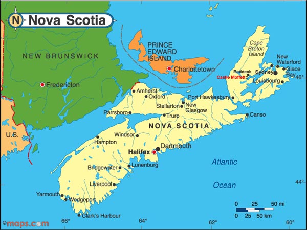 Cape Breton nova scotia carte